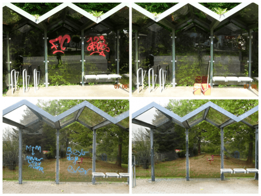 Graffitientfernung Haltestellenreinigung Wartehallen in NRW